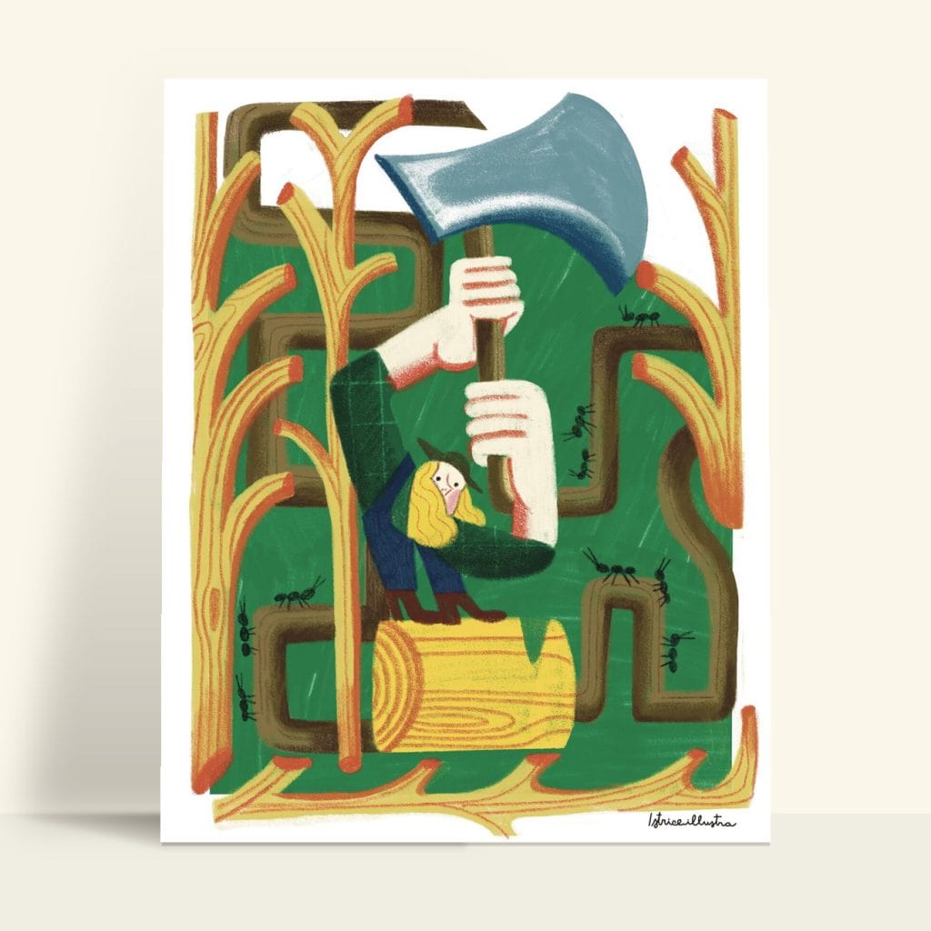 Aizkolari · Lámina ilustrada de Istrice Illustration