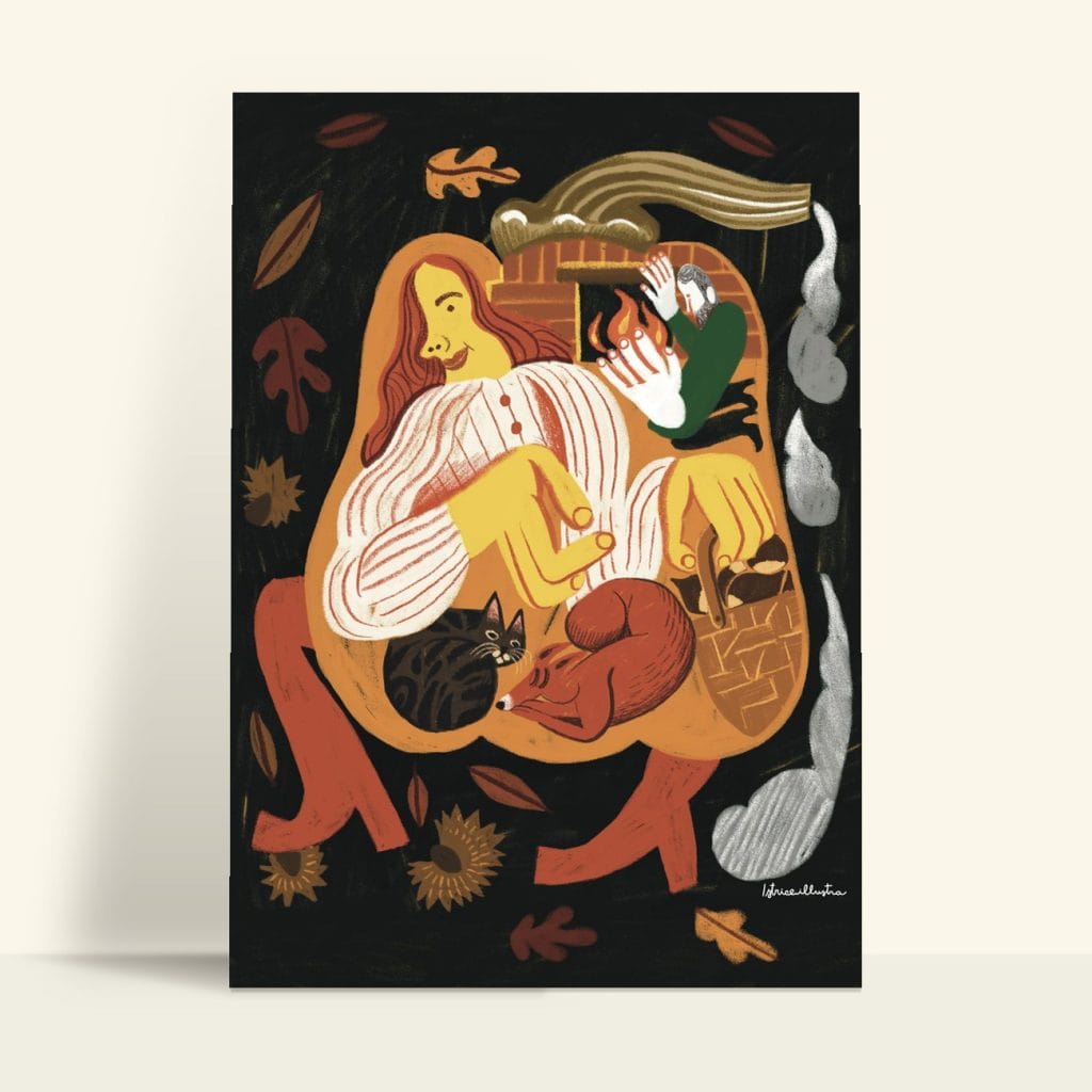 Autunno · Lámina ilustrada de Istrice Illustration