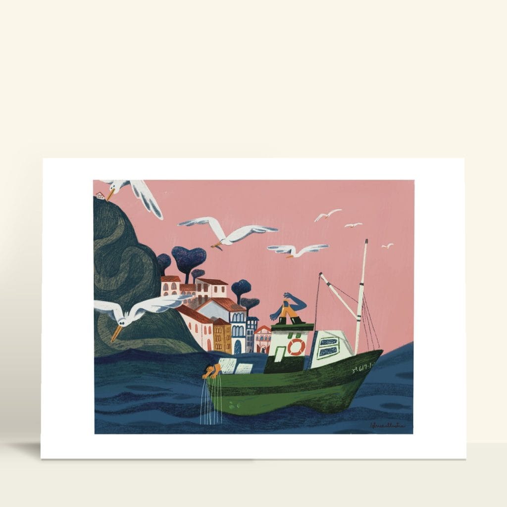 Barco · Lámina ilustrada de Istrice Illustration