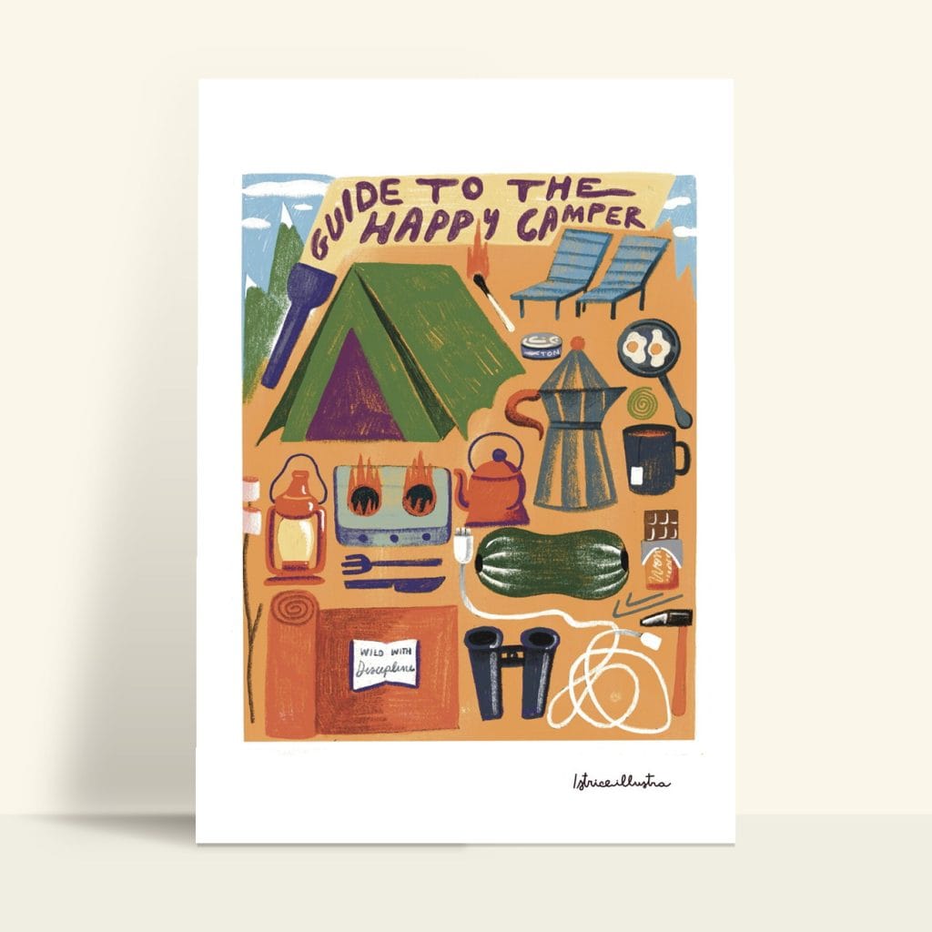Camper · Lámina ilustrada de Istrice Illustration