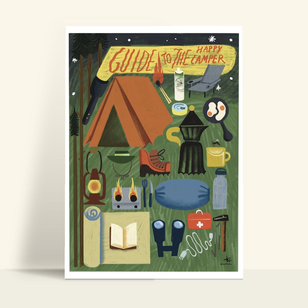 Camper 2 · Illustration art print by Istrice Illustration