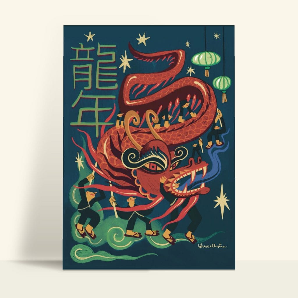 Chinatown · Illustration art print by Istrice Illustration