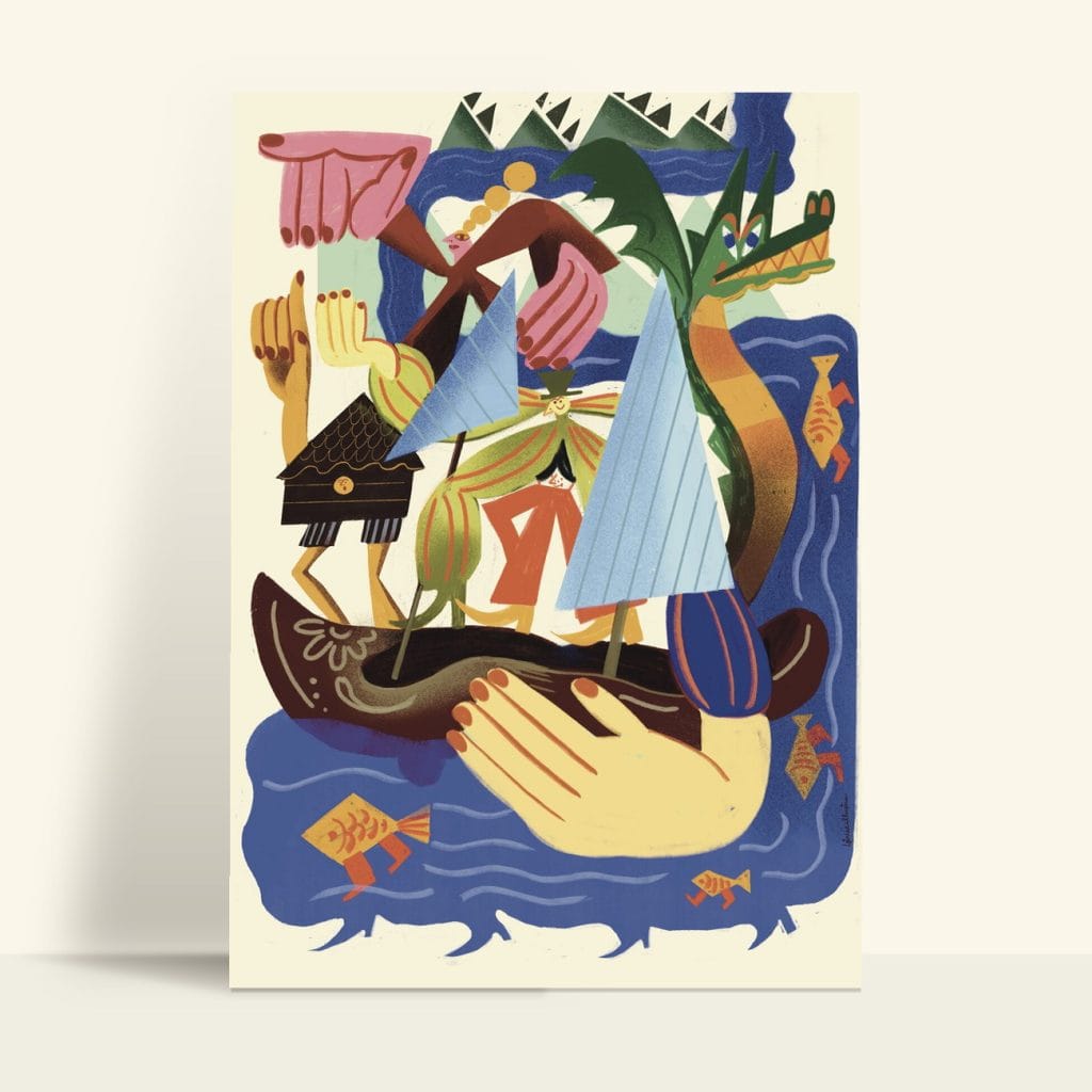 Descenso · Lámina ilustrada de Istrice Illustration