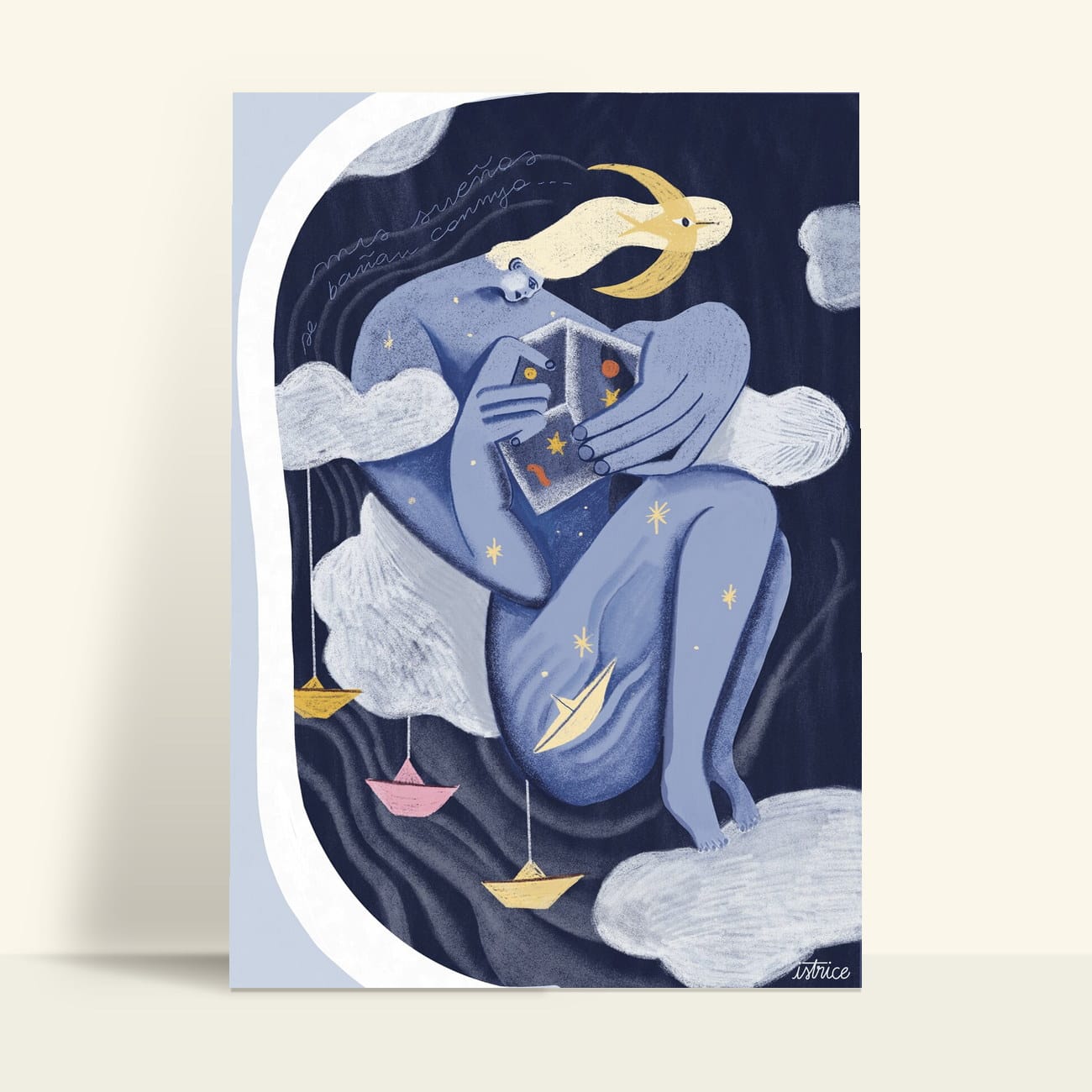 En Mi Bañera · Lámina ilustrada de Istrice Illustration