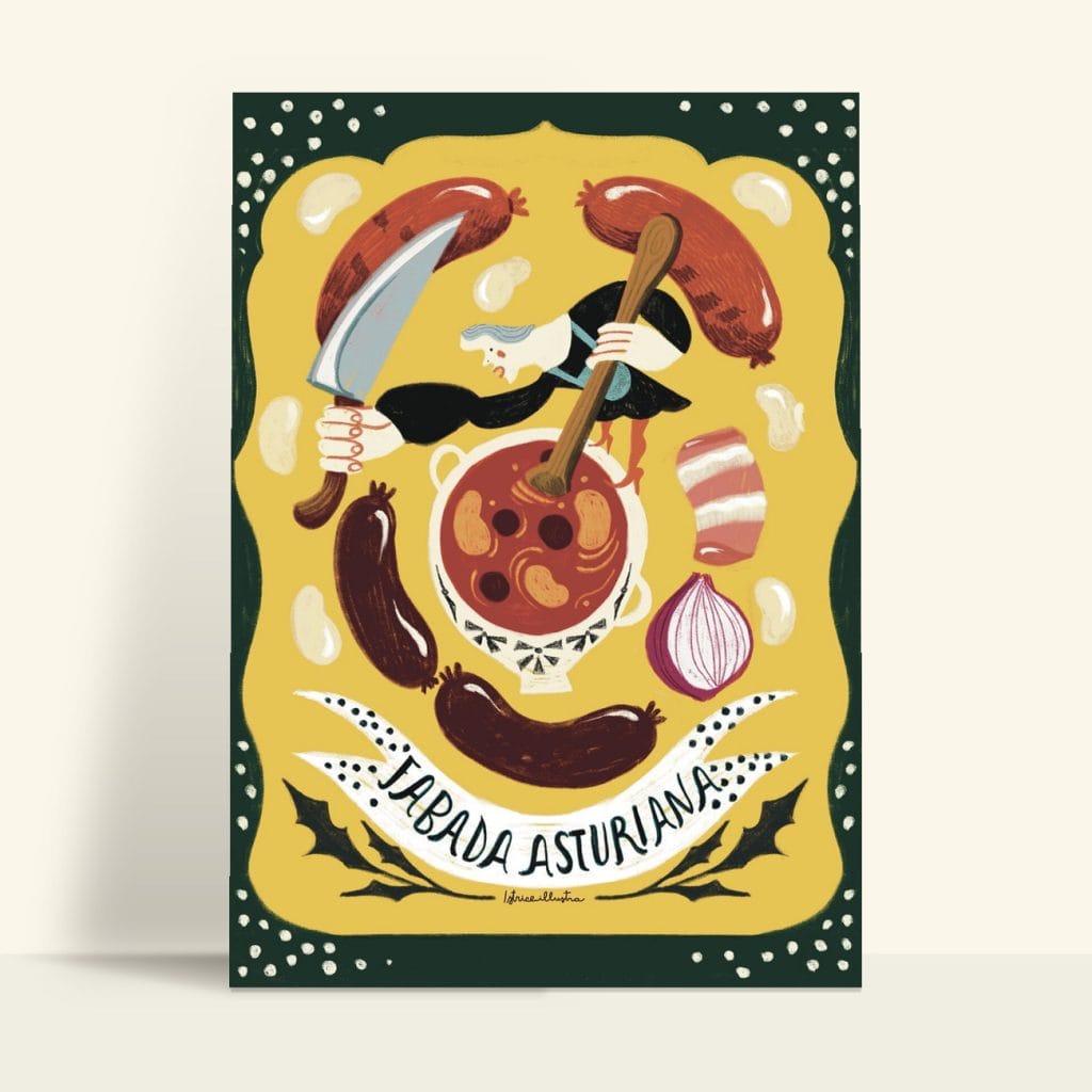 Fabada · Lámina ilustrada de Istrice Illustration