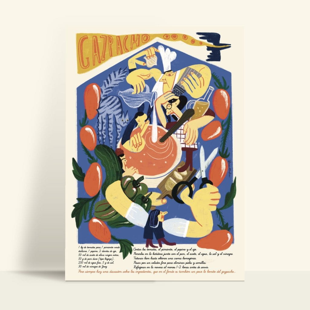 Gazpacho · Lámina ilustrada de Istrice Illustration