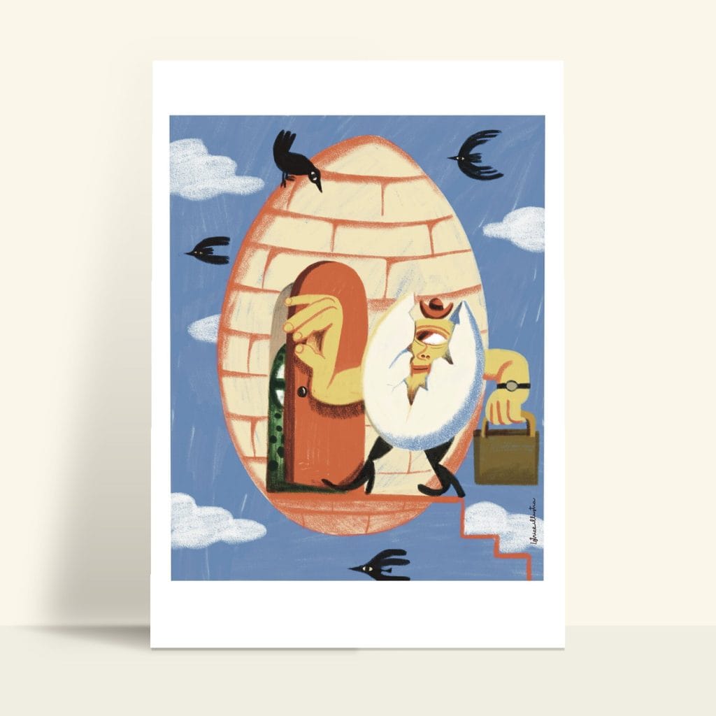 Huevo · Lámina ilustrada de Istrice Illustration