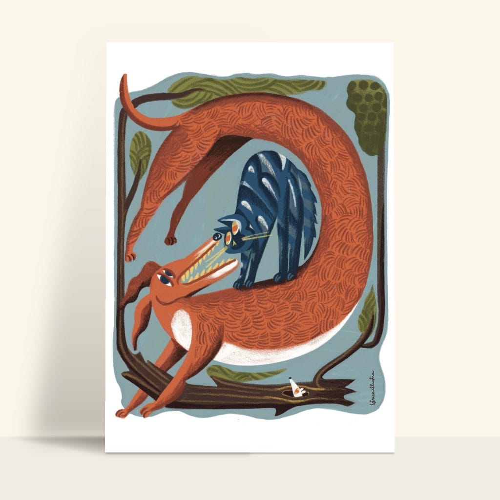 Mejores Amigos · Illustration art print by Istrice Illustration