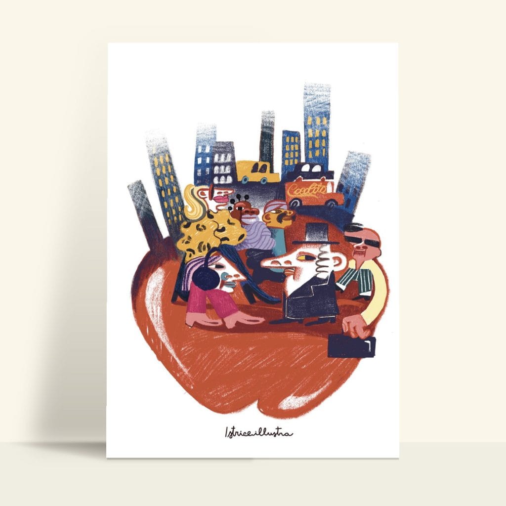 N.Y. · Illustration art print by Istrice Illustration