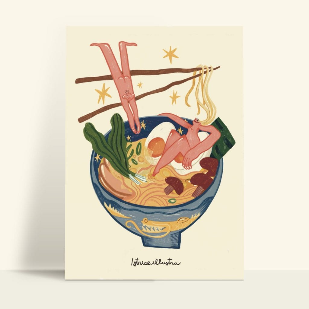 Ramen is Sexy · Illustration art print by Istrice Illustration