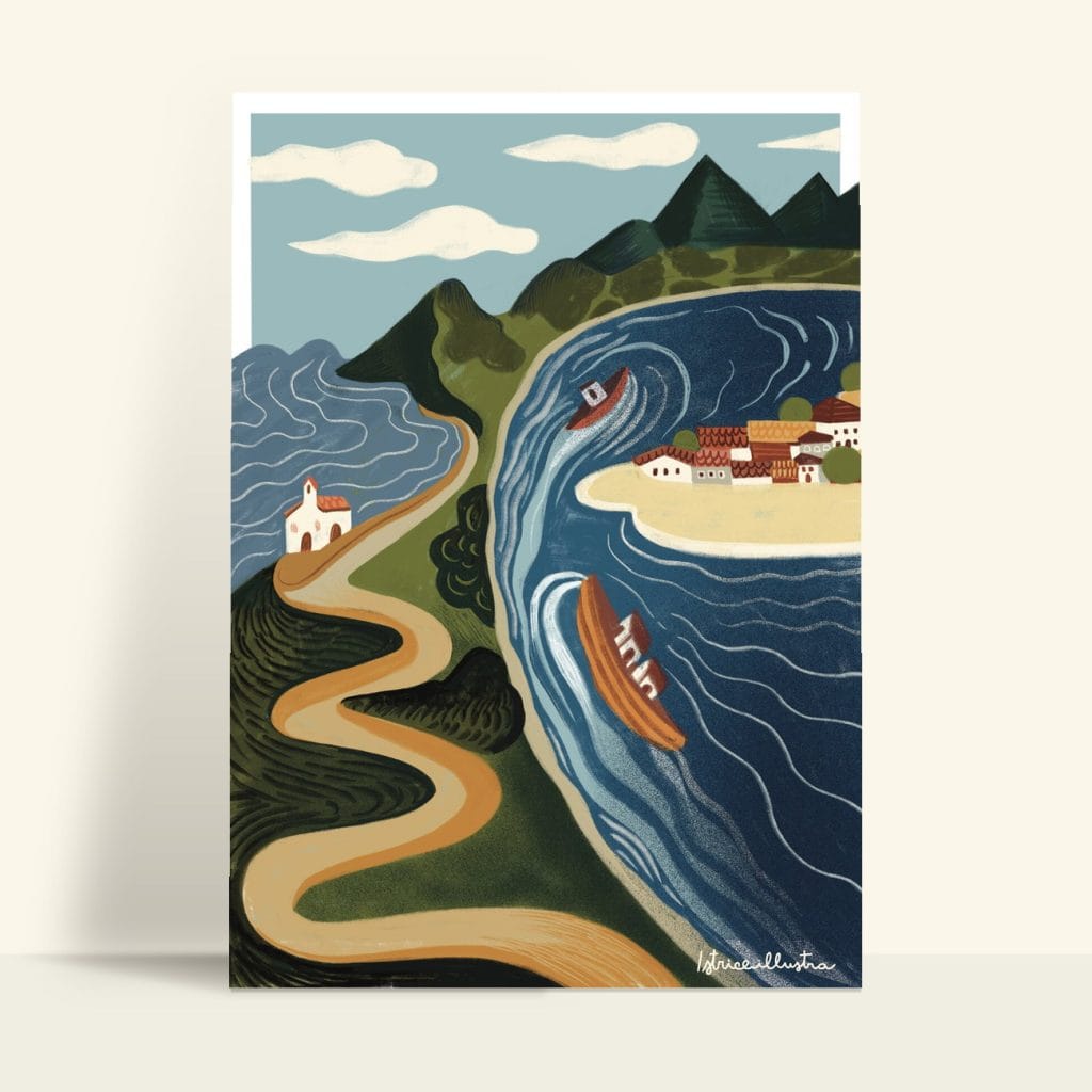 Ribadesella 2 · Illustration art print by Istrice Illustration