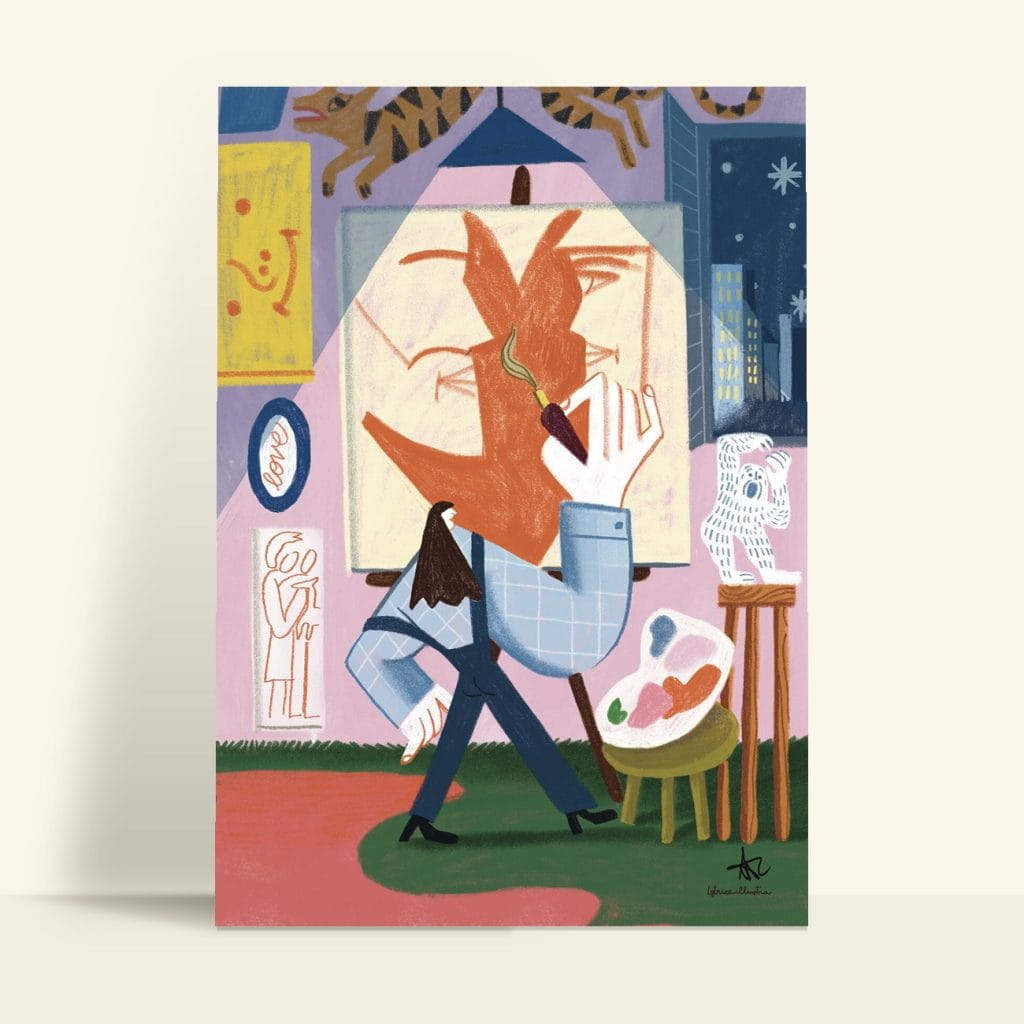 S. Valentine · Illustration art print by Istrice Illustration