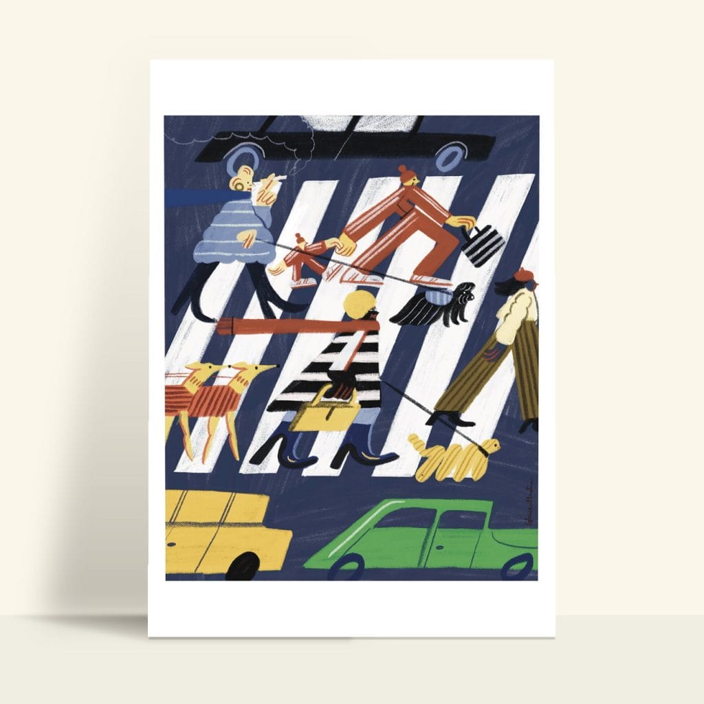 Stripes · Illustration art print by Istrice Illustration