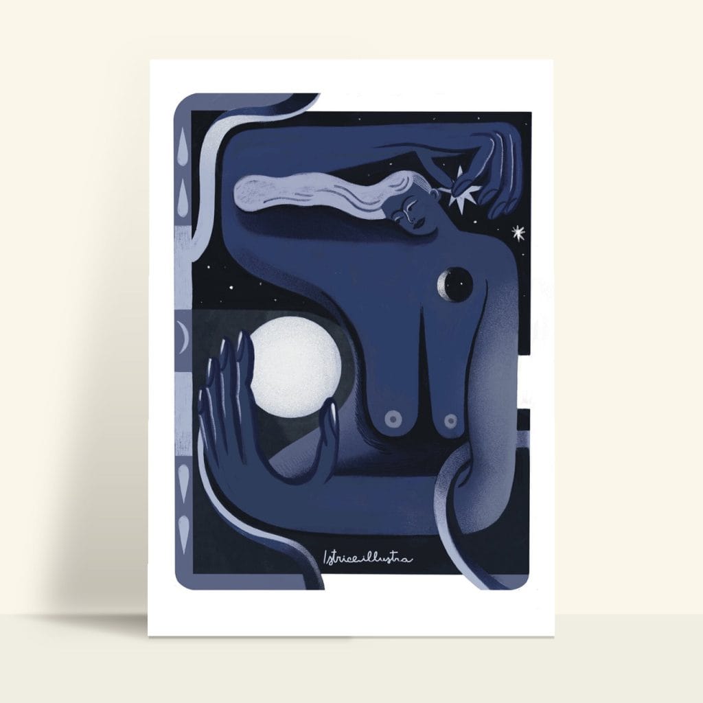 Venimos de la Luna · Illustration art print by Istrice Illustration