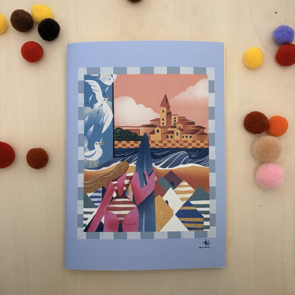 Gijón · Libreta ilustrada hecha a mano de Istrice Illustration