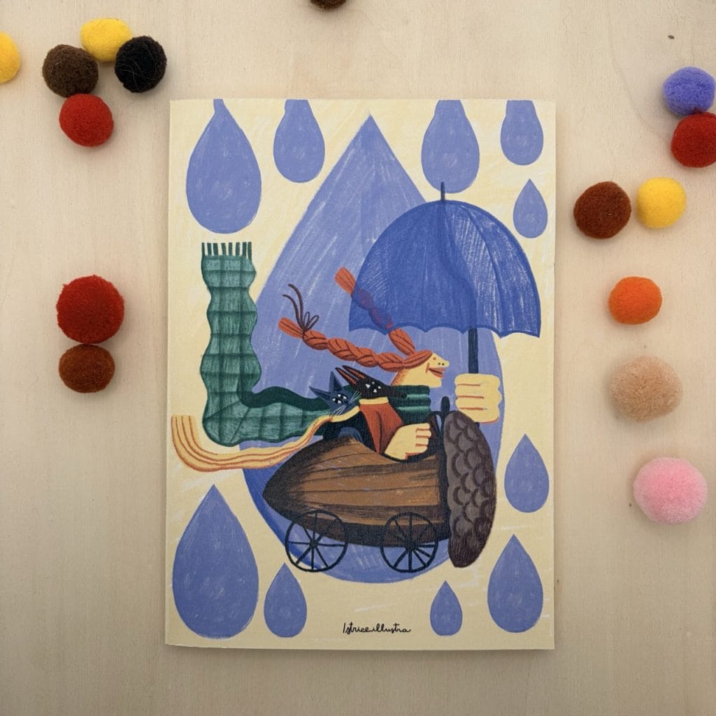 Lluvia · Libreta ilustrada hecha a mano de Istrice Illustration