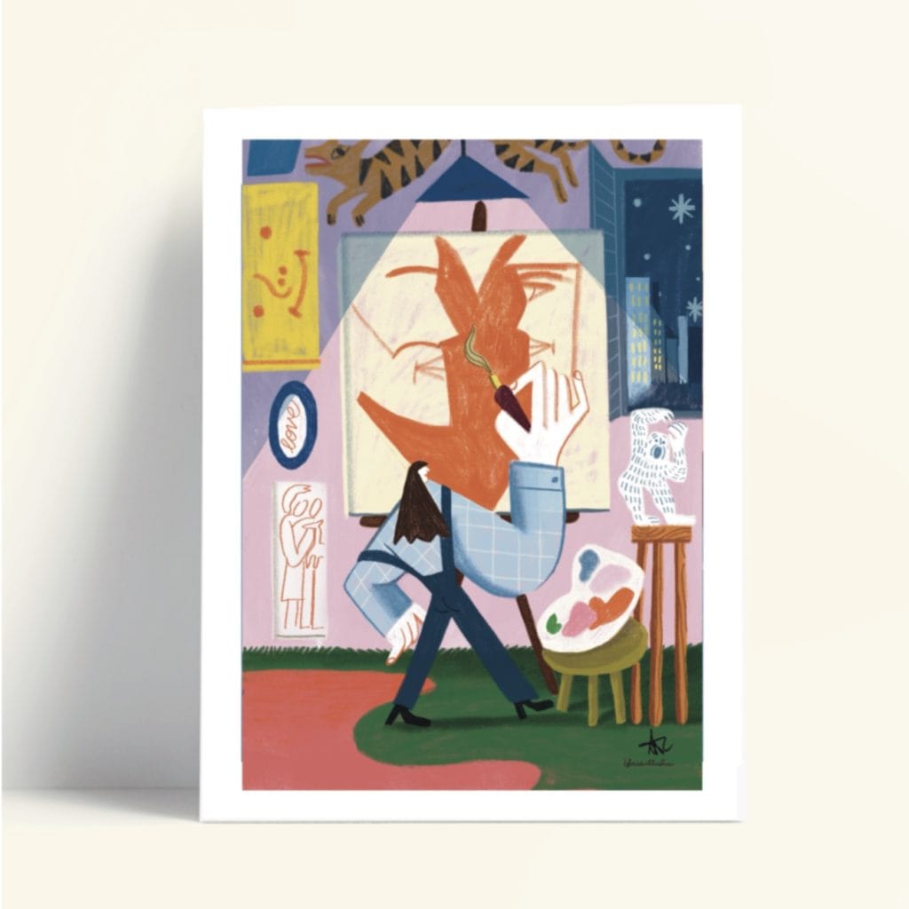 Love for  art · Illustration art print by Istrice Illustration