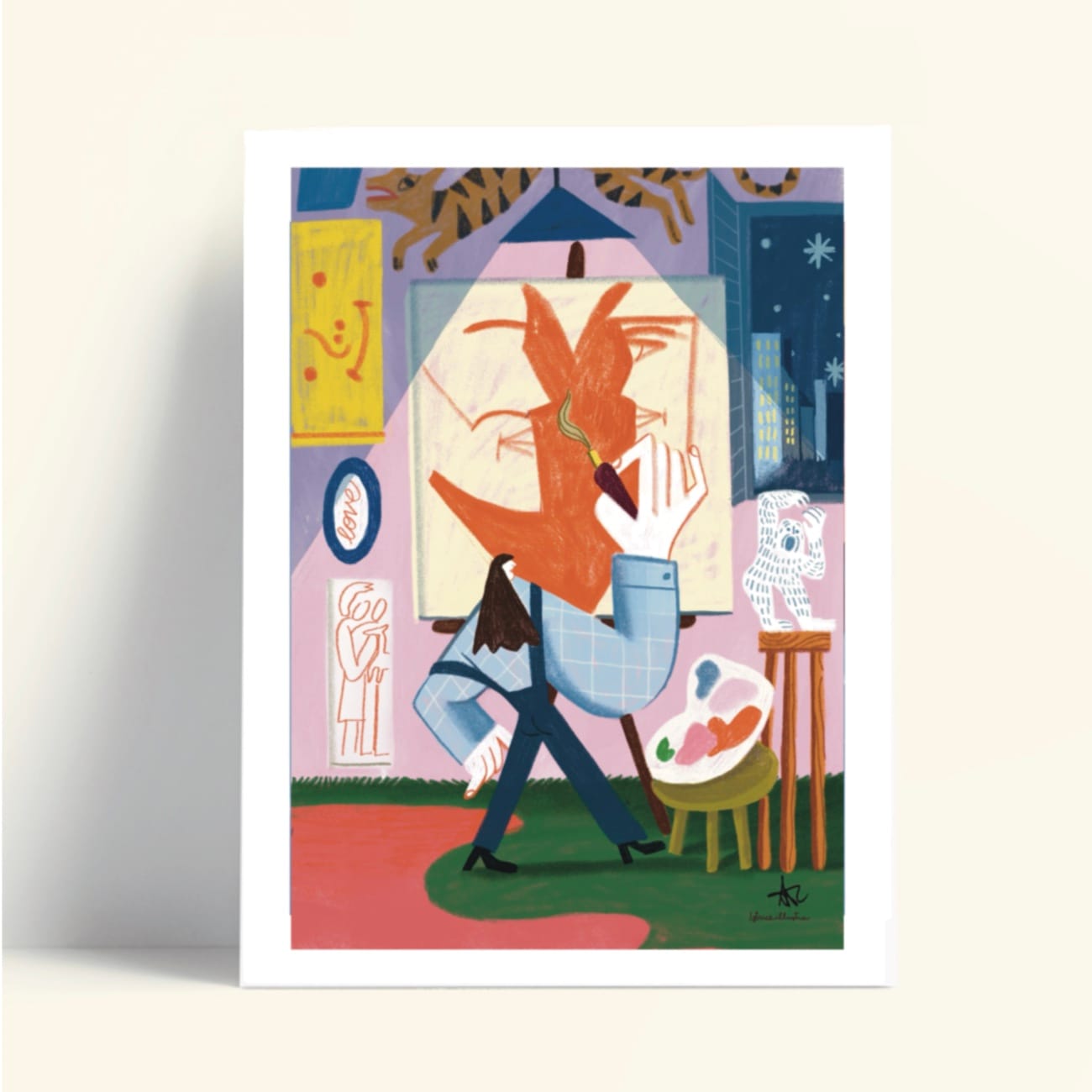 Love for art · Lámina ilustrada de Istrice Illustration