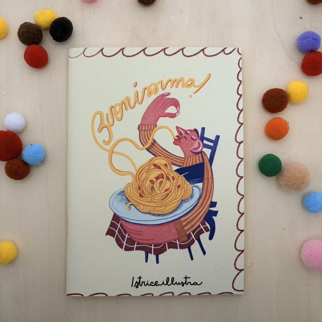 Buonissimo · Handmade illustrated notebook by Istrice Illustration