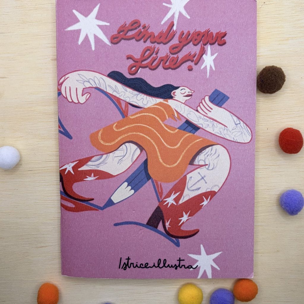Find your fire · Handmade illustrated notebook by Istrice Illustration