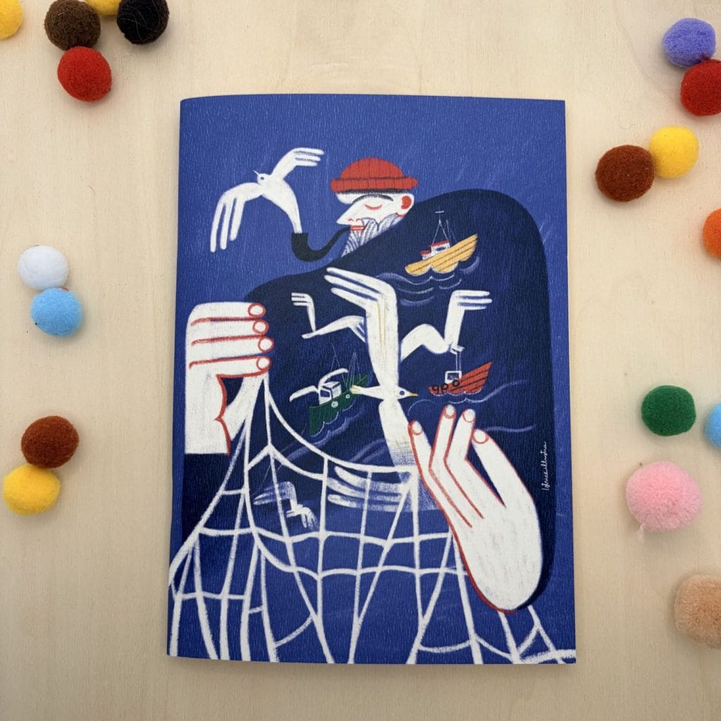 Fisherman · Libreta ilustrada hecha a mano de Istrice Illustration
