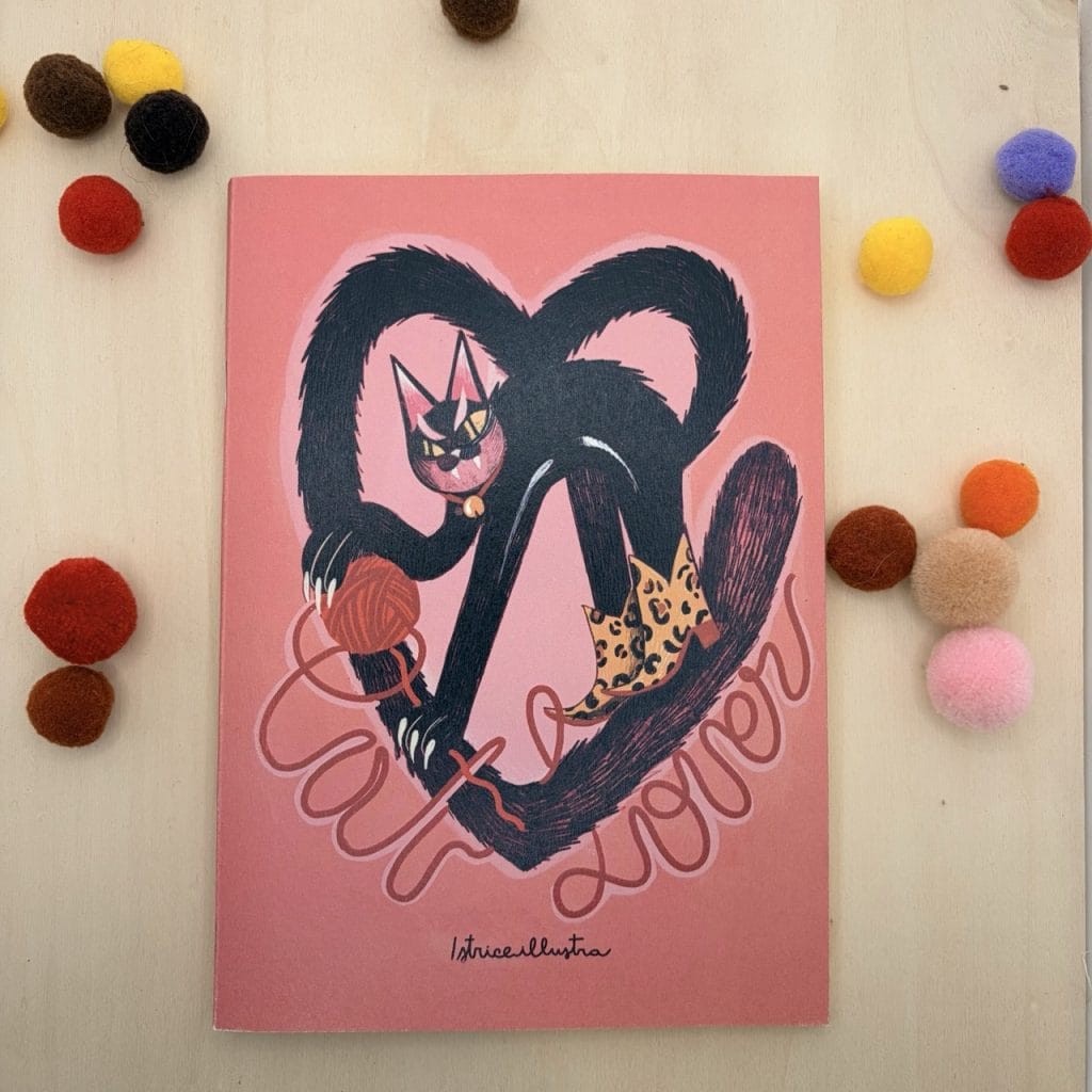 Cat Lover · Libreta ilustrada hecha a mano de Istrice Illustration