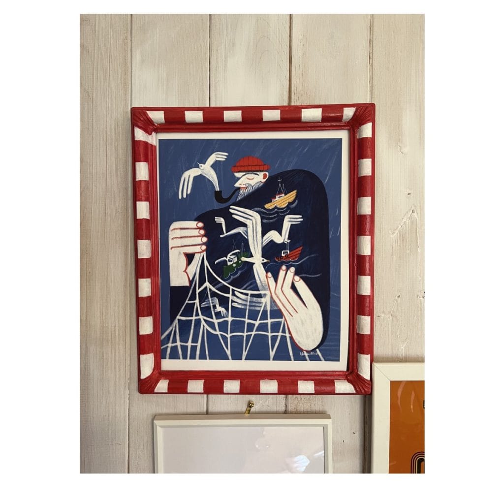 Fisherman · Pintura original de Istrice Illustration