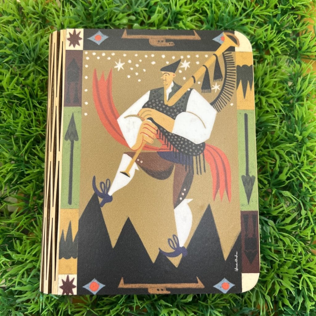 Book lamp-medium -Gaitero · Lámpara libro ilustrada de Istrice Illustration