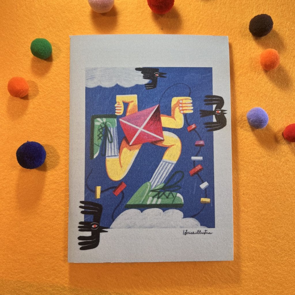 Run fast! · Handmade illustrated notebook by Istrice Illustration