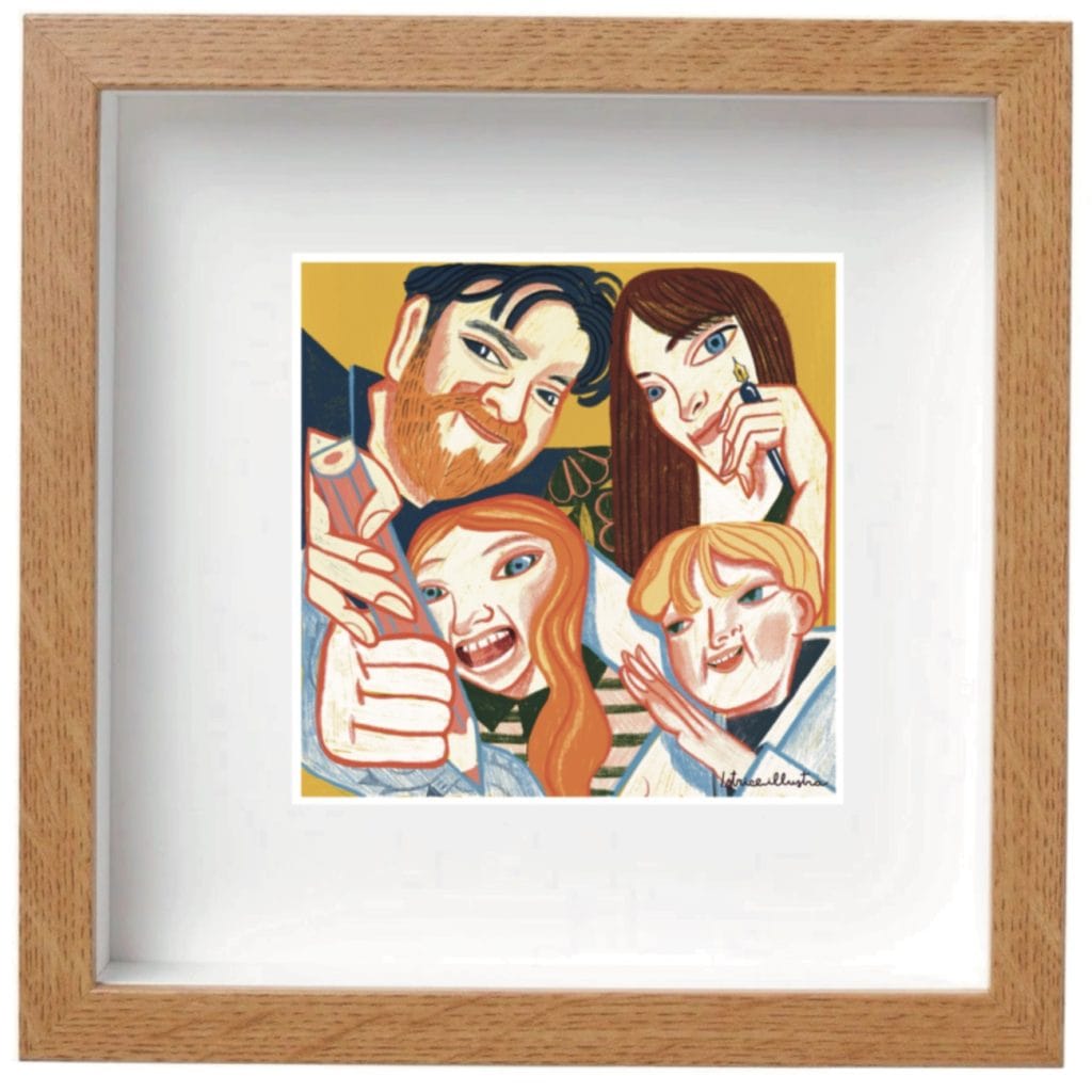 Family portraits · Retrato ilustrado personalizado de Istrice Illustration