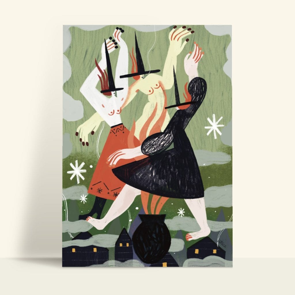 Brujitas · Lámina ilustrada de Istrice Illustration