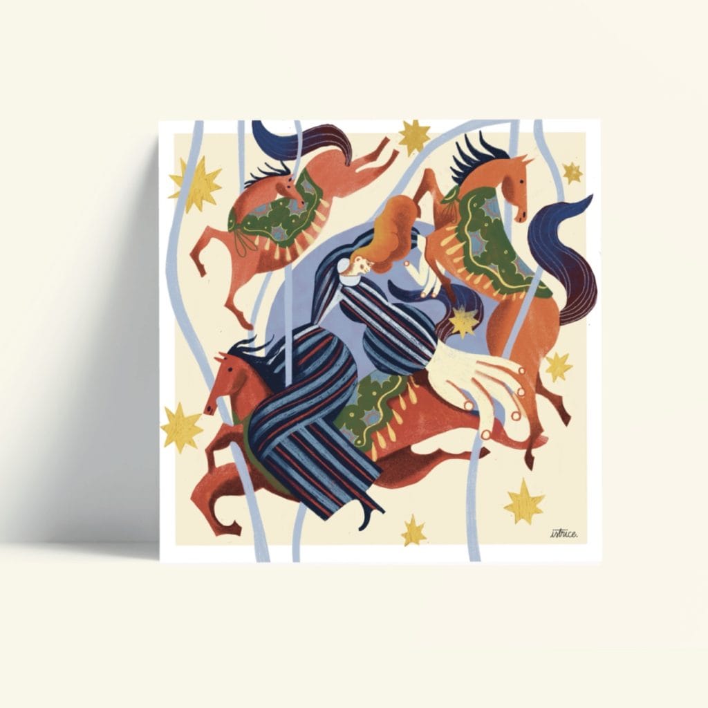 Carrusel · Lámina ilustrada de Istrice Illustration